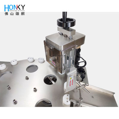 Semi-auto Small Bottle Liquid Filling And Capping Machine With Dual Channel System For Small Bottle Tube Packing Cosmetic Industry