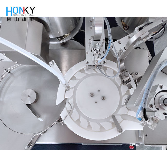 10ml Vial Liquid Filling Capping Machine 25BPM für kleine Reihe Pharma-Flüssigkeits-Herstellung