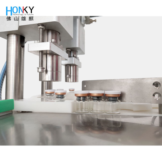 Automatische eingefrorene Trockenpulver-Flaschenverschlussmaschine mit doppeltem Kopfverschluss für die kosmetische Pulververschlussmaschine