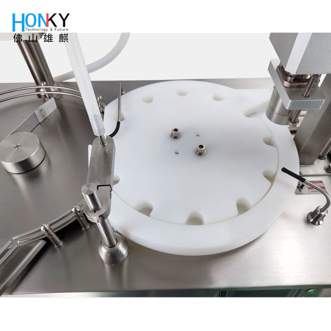 Desktop Halbautomatische 5ml Flaschenfüllmaschine mit Krempfunktion und XQX2 hochpräzise Keramikpumpe