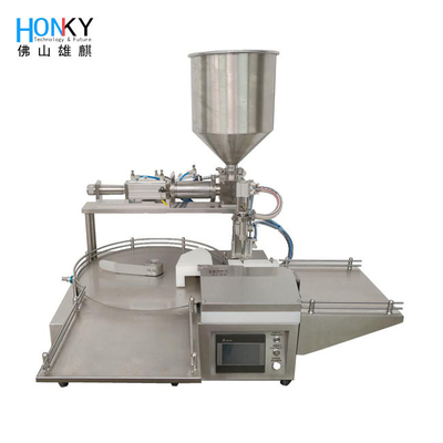 Schreibtisch 100g Kosmetikcreme Flaschenfüllmaschine mit Keramikkolbenpumpe für hoche Präzision