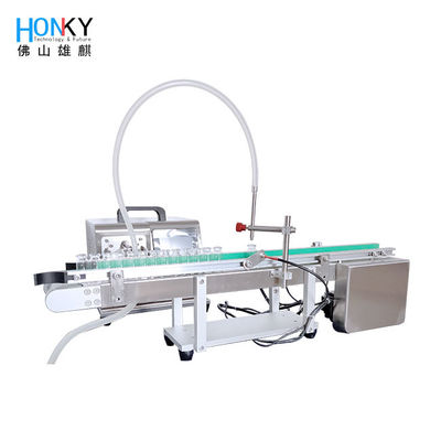 Schreibtisch-Line-Typ Flaschenfüllmaschine Kleine Fülllinie Mit Flaschen-Fütterung Förderer Und Samll Bach Für Hautpflege Ölfüllung