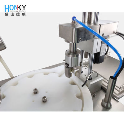 Desktop Essential Automatische Füll- und Abdeckmaschine mit Servomotor-Abdeckungssystem für Glasflaschenverpackung